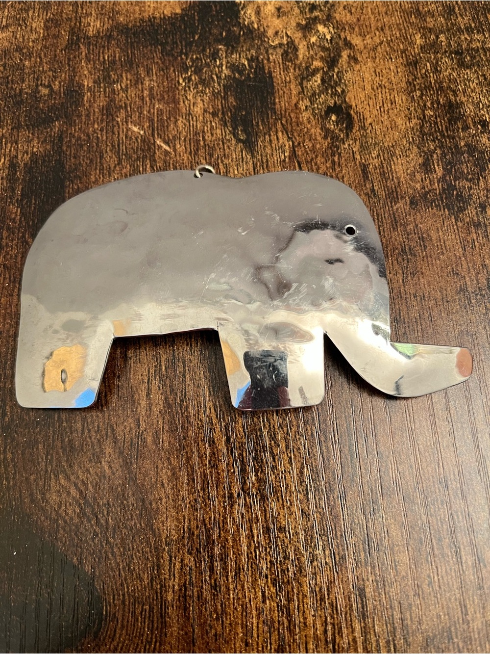 Big Silver Elephant Necklace Pendant Costume Jewelry